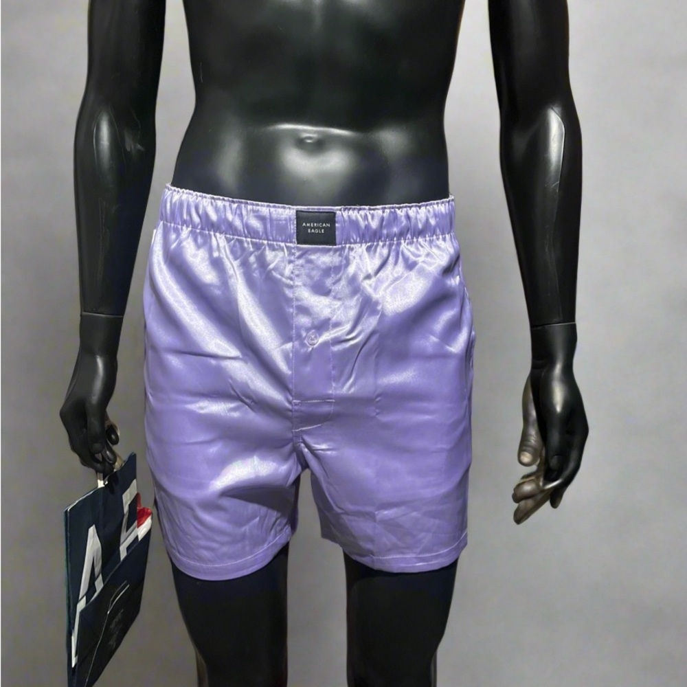 American Eagle Satin Boxers in Lavender